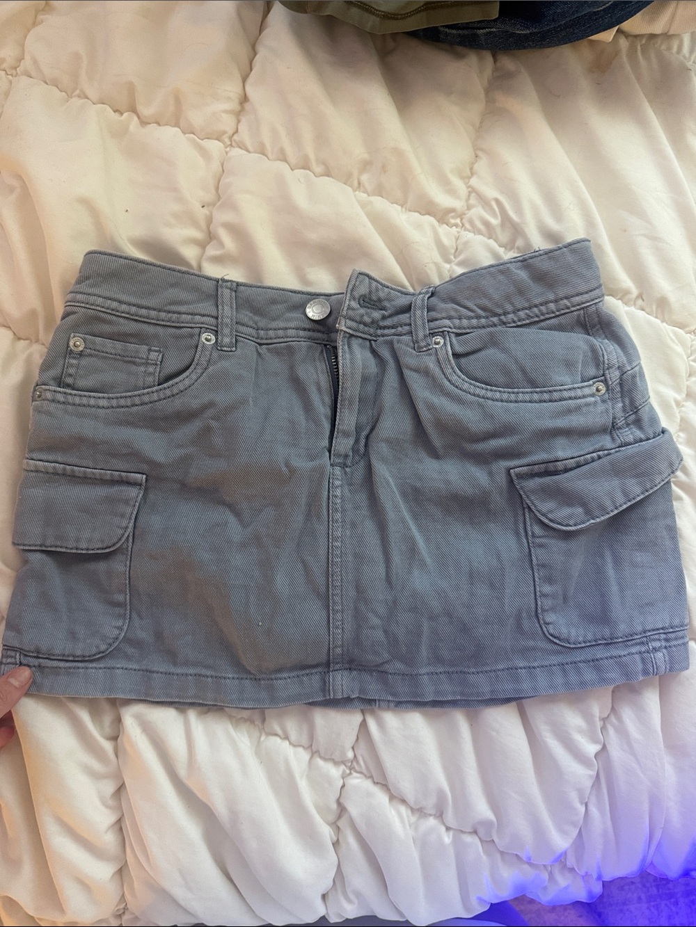 Garage Women's Grey Cargo Mini Skirt size small